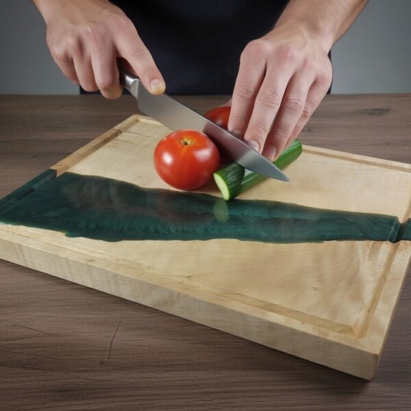 Juharfa Vágódeszka/Tálaló - zöld